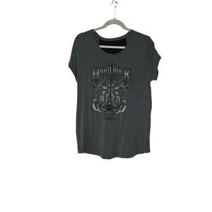 Hard Rock Cafe Tampa Graphic T-Shirt Charcoal Grey Unisex Size L